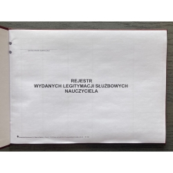 MEN-RLN Rejestr legitymacji służbowych nauczyciela