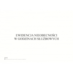Ewidencja wyjść w godzinach służbowych, A4 poziom