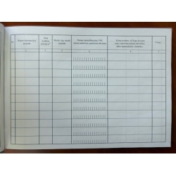 Ks-153a/1 Wykaz tablic rejestracyjnych