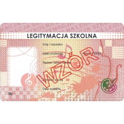 ART/102 -  legitymacja szkolna dla słuchaczy artystycznych szkół policealnych