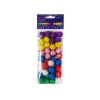 Ozdoba - Pompony poliestrowe 2 cm metalizowane