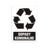 Naklejka informacyjna - Odpady Komunalne