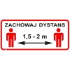 Naklejka informacyjna Zachowaj Dystans NA-4