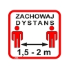 Naklejka informacyjna Zachowaj Dystans NA-4A
