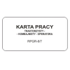 RPGR 8/7 Miesięczna karta traktorzysty