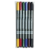 Pisaki FIBRACOLOR dwustronne komplet 6 sztuk.