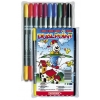 Pisaki FIBRACOLOR dwustronne komplet 10 sztuk.