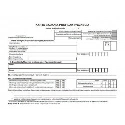Lp-10 Karta badania profilaktycznego,