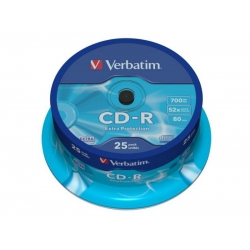 Płyta CD-R VERBATIM 700 MB DL Cake 25 sztuk Extra