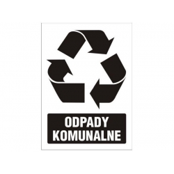 Naklejka informacyjna - Odpady Komunalne
