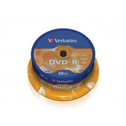 Płyta DVD-R VERBATIM 4,7GB x16 Cake 25 sztuk.