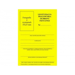 A-114D Legitymacja pracownika ochrony fizycznej,