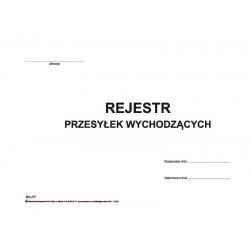 Kn-17/1 Rejestr przesyłek wychodzących A4, pozioma