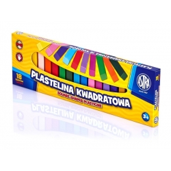 Plastelina ASTRA opakowanie 18 sztuk kwadratowa