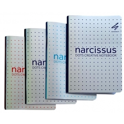 Zeszyt A4 60 kartek kropka Narcissus Silver Ed.