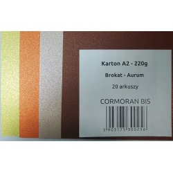 Karton A2 COR 220g/m2 AURUM brązowy brokatowy