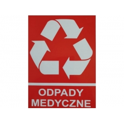 Naklejka informacyjna - Odpady Medyczne