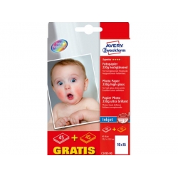 Papier fotograficzny AVERY 10x15 cm Glossy C2495
