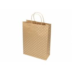 Torebka ozdobna papierowa kraft L 33x10x24 cm
