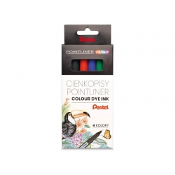Cienkopis PENTEL S40 komplet 4 sztuk 0,4 mm