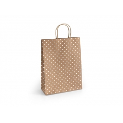Torebka ozdobna papierowa kraft M 25x10x20 cm