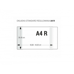 Okładka na zeszyt A4R regulowana 297x410-430 mm