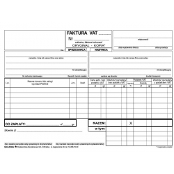 Gm-254/s (b.o.) Faktura Vat 6-pozycji,