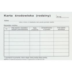 Pom-3 Karta środowiskowa (rodziny) karton,