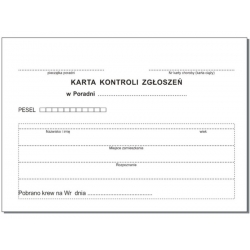 Pom-6 Karta kontroli zgłoszeń w poradni, karton,