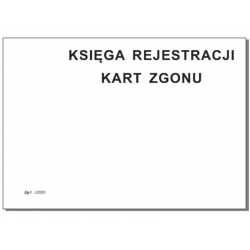 Zg-1 Księga rejestracyjna kart zgonu,