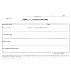 L-1 Zaświadczenie lekarskie,