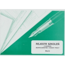 Bhp-11 Rejestr szkolenia BHP