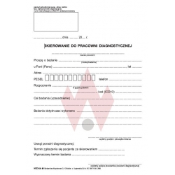 NFZ-6/s Skierowanie do pracowni diagnostycznej,