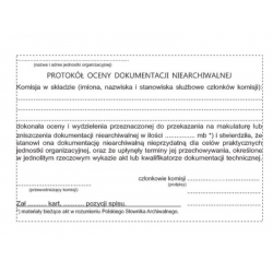 A-34 Protokół oceny dokumentacji niearchiwalnej