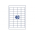 Naklejka AVERY Economy 48,5x25,4 mm (40) biała