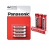 Bateria R-3 PANASONIC Zinc 4 sztuki RED 1,5V