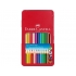 Kredki ołówkowe FABER CASTELL w metal. 12 szt GRIP