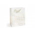 Torebka ozdobna papierowa biała L 33x10x24 cm
