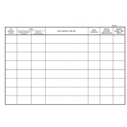 Wkt-142 Rejestr wydanych zaświadczeń,